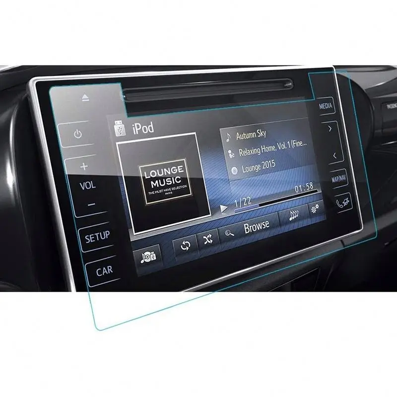 Factory direct Car GPS navigation radio DVD player Screen protector for Toyota Hilux VI Touch 2 display protective film