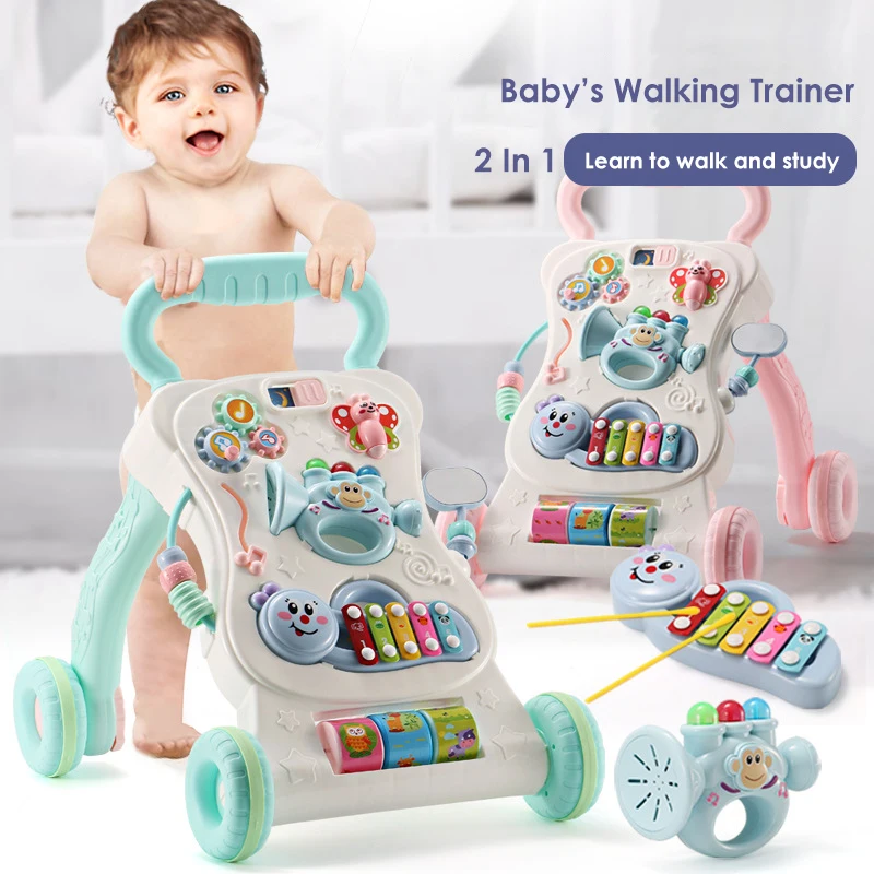 
Multiple Functions Learning Walking Correcting Legs Step With Xylophone And Variety Accessories Baby Walker Toys Wholesale 