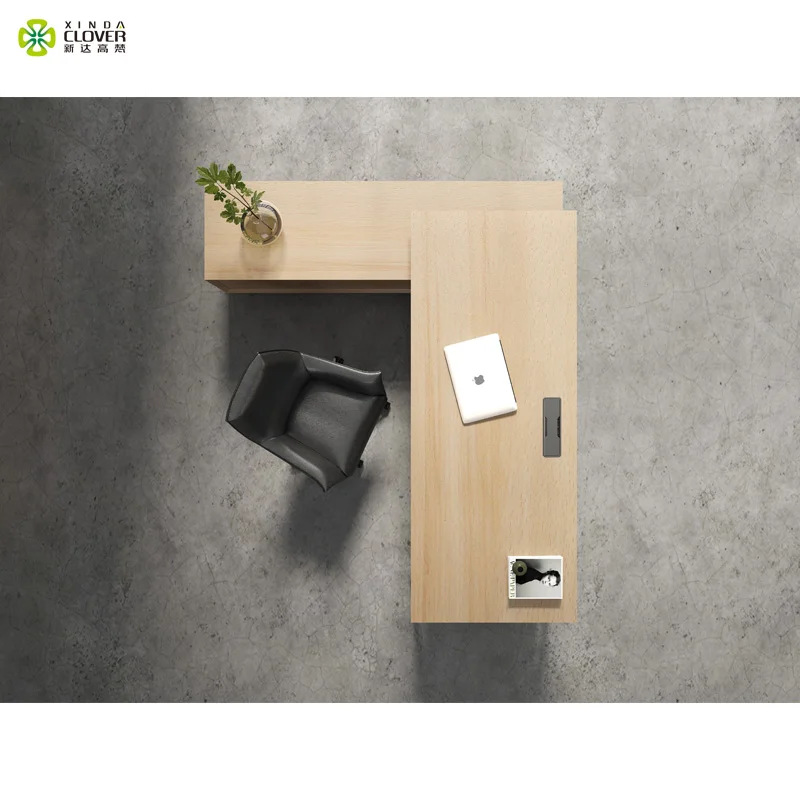 Modern L Shape Complete Executive Desk Office Furniture Set For Manager Table
