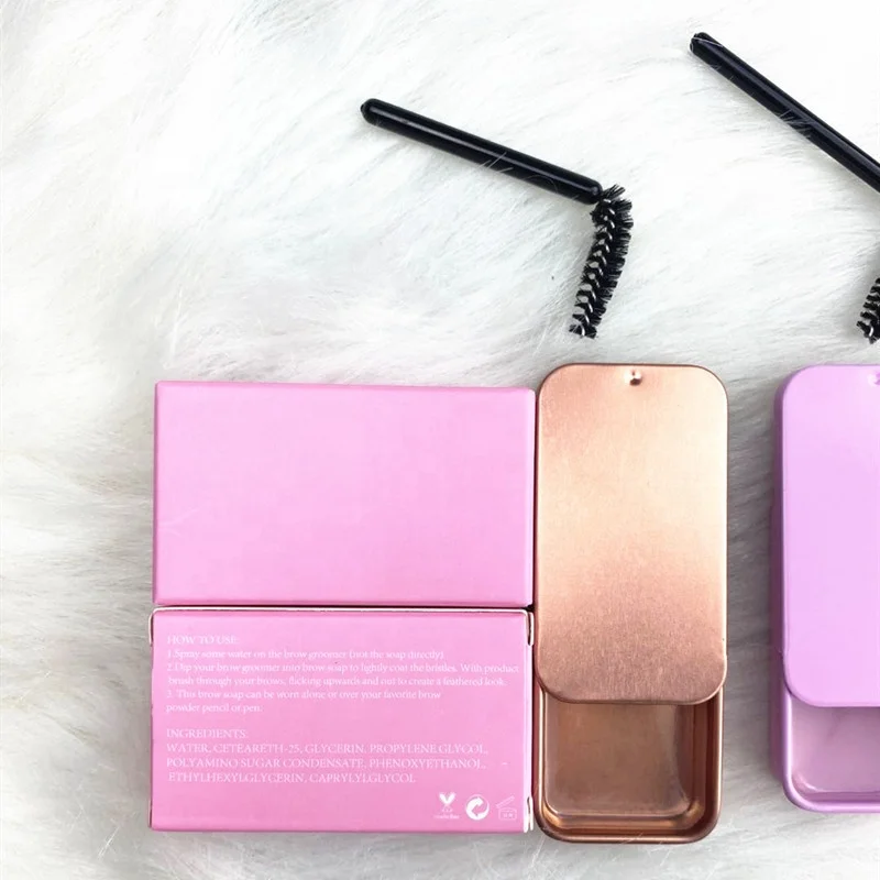 Custom logo Natural Eyebrow Soap Cruelty Free Brow Styling Soap Gel Set Eyebrow Enhancer Mascara Brow Freeze Wax