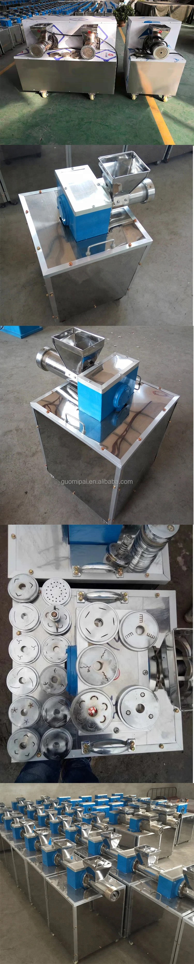 Small pasta making automatic frying snacks pellets corn flour snack extruder machine