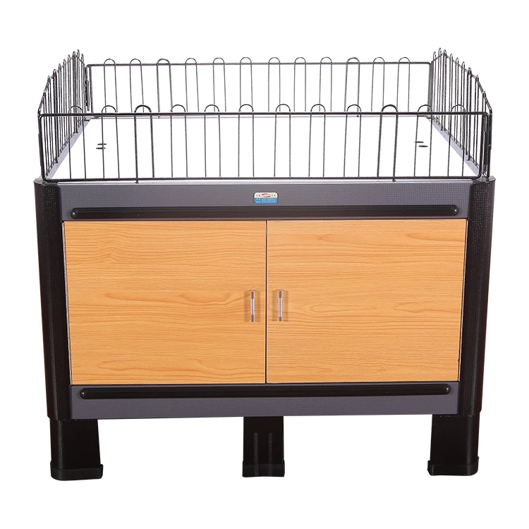 Supermarket Goods Shelf Stacking Rack Mdf Display Desk Promotional Counter Table