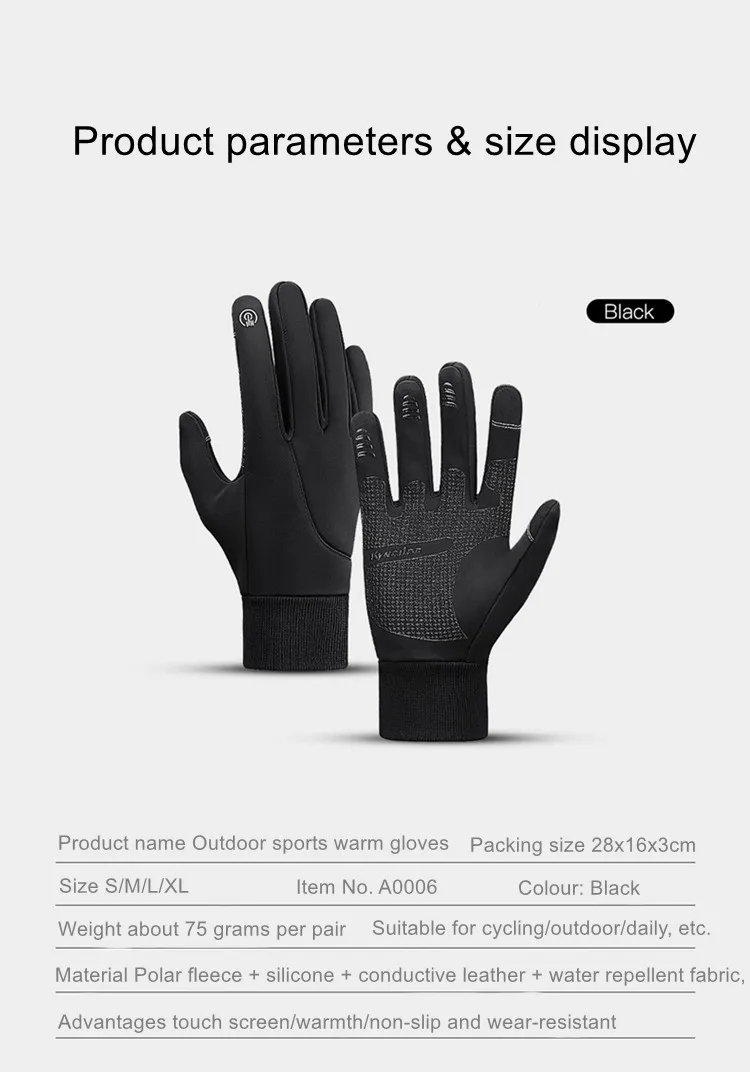 Outdoor winter ladies hand gloves Touch Screen Sports Cycling Gloves Sports Running winter bike gloves