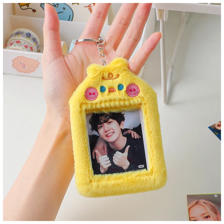 Custom Logo Cute Korea Style Rubber Pvc Card Cover Case Kpop Photocard Card Holder Stars Photo Collect Card Holders