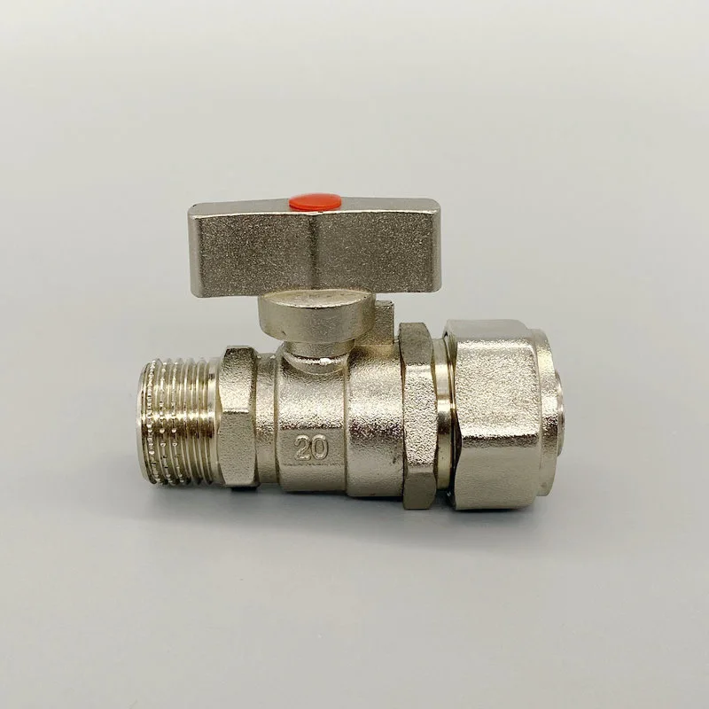 Factory Supply Water Ball Valve PEX Aluminum Pipe Fitting Valve Male Compression Valve For Water supply