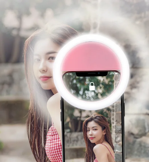 Best Selling Products Rechargeable Flexible Mini Photography Cell Phone Clip Usb Led Flash Selfie Fill In Work Ring Light