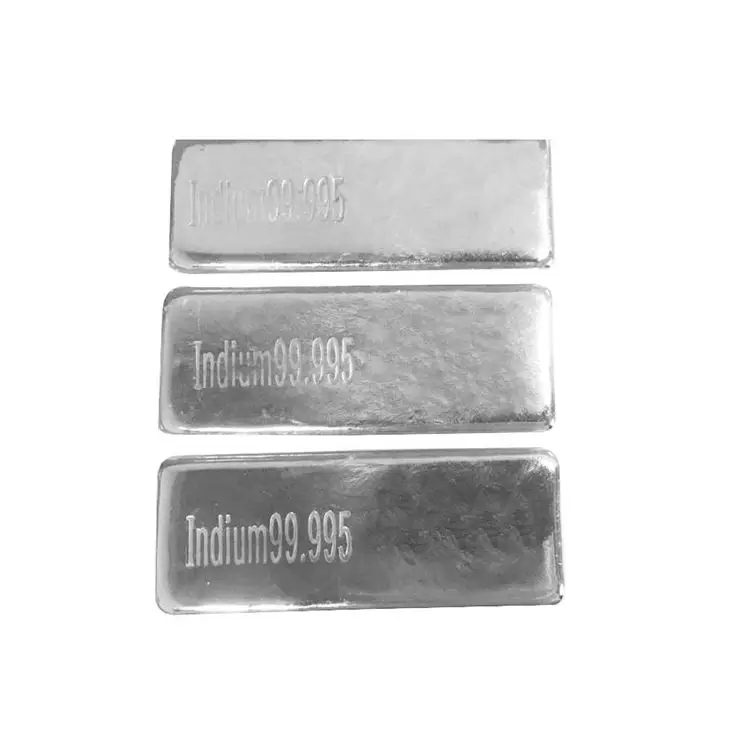 Pure Indium Ingot 99.995 1kg for Industry High Purity Indium Ingot