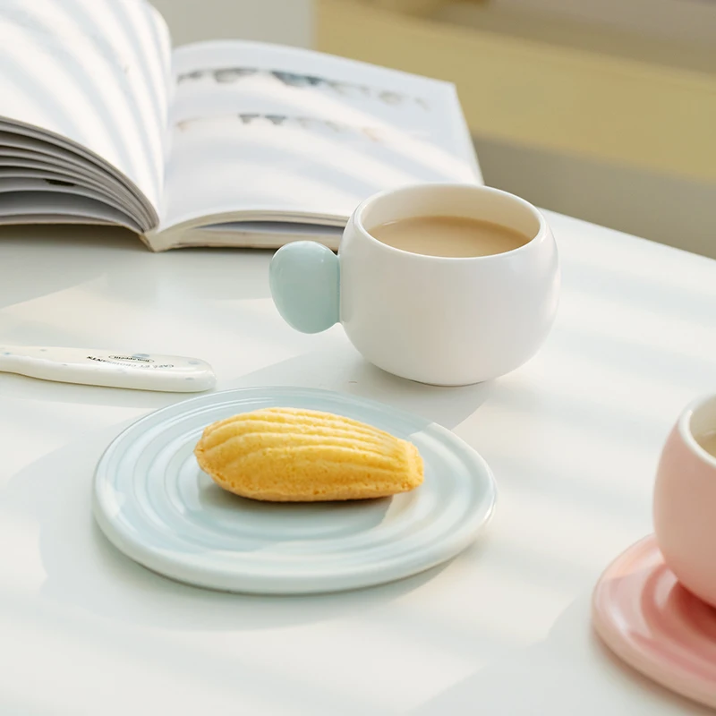 high quality luxury yellow tea cup and ceramic tea with saucer ceramic coffee mug design matte