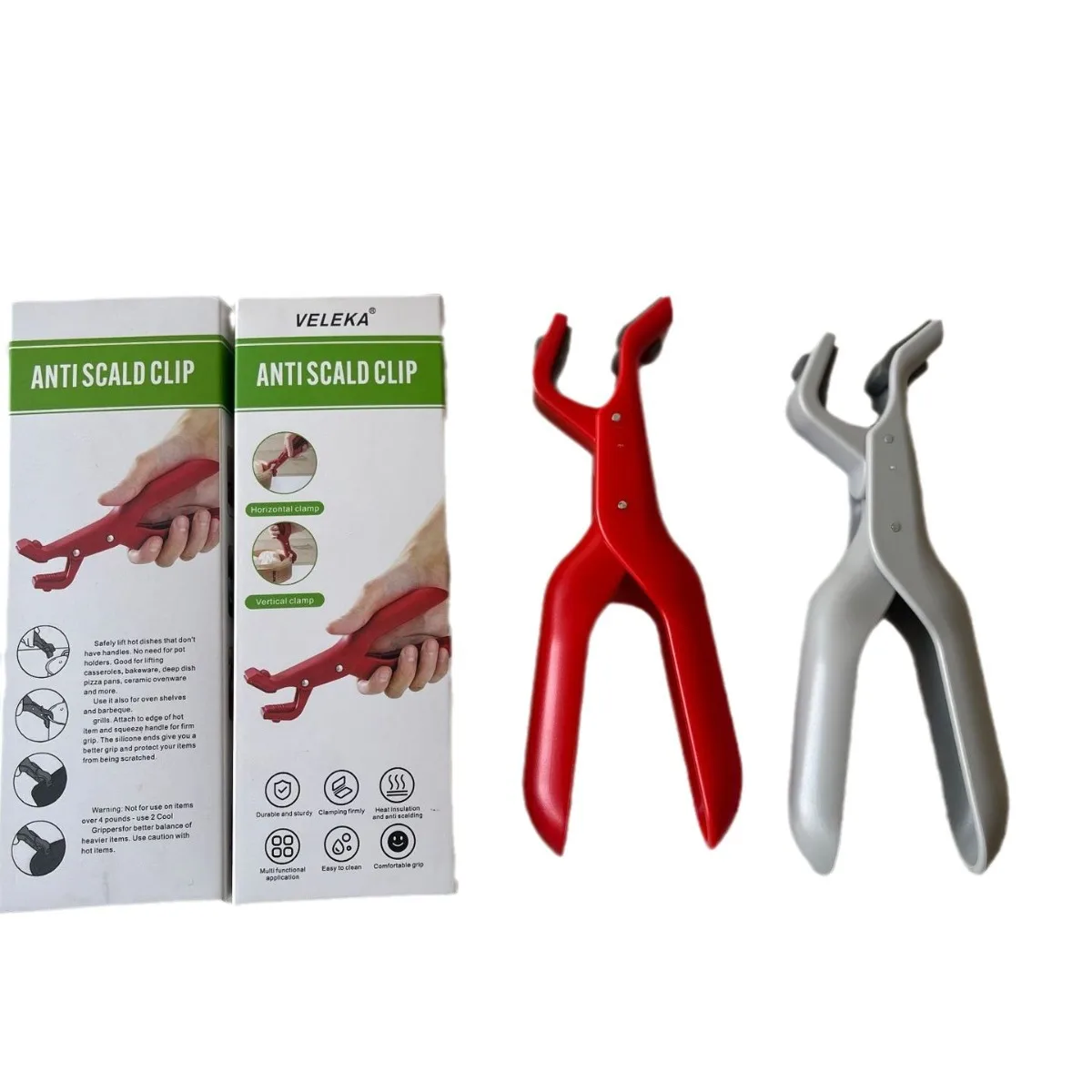 Durable Pot Holder Clip Multifunctional Anti-scalding Clip Silicone Cooking Tongs for Safe and Easy Kitchen Use