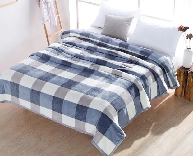 
Super Soft Plaid Printed Polar Fleece Custom 260GSM Flannel Throw Blanket 