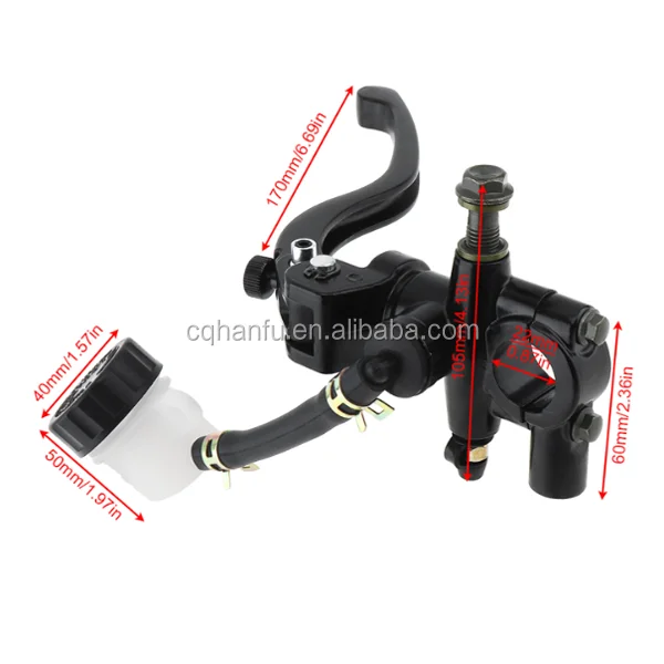 Motorcycle Upper Brake Clutch Master Left Cylinder CNC Reservoir Hydraulic Pump Lever Straight Push Pump