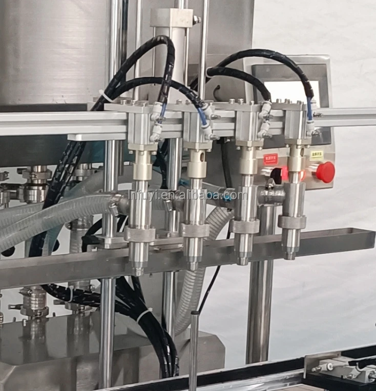Automatic 4 head  servo gear pump liquid filling line