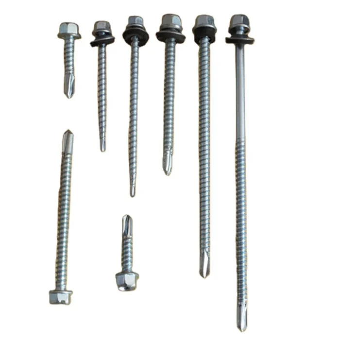 Zinc self drilling screw Hex head  with EPDM washer low price