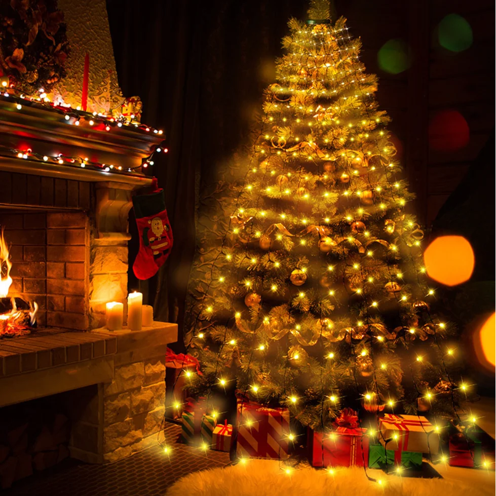 Corpereal Waterproof IP44  Festival Holiday Lighting Plastic Decorations LED String Lights, Electric, For Christmas Trees