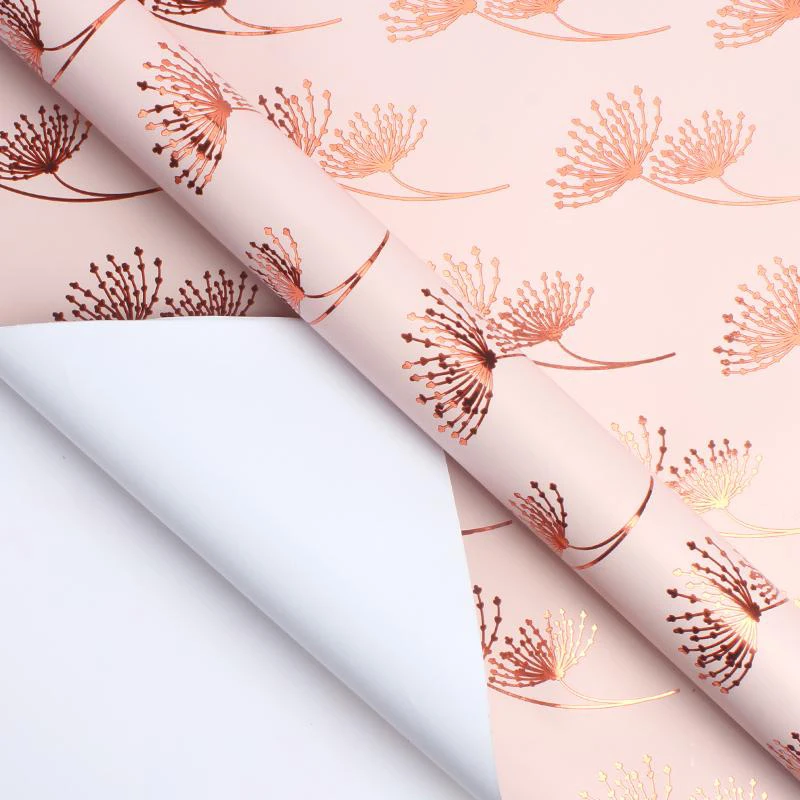 Foil Custom Printed Wrapping Paper Roll Colorful Tissue Paper Gift Wrapping Paper Manufacturer Rose GOLD Gift Packing Carton Box