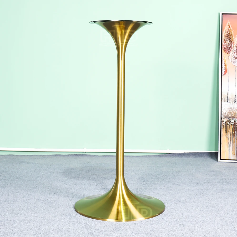 Factory direct sale rose gold chrome dining tulip table legs