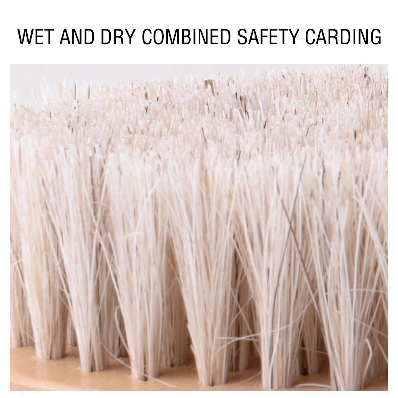 Soft Horse Hair Bristle Brush Wooden Exfoliating Body Dry Brush Shampoo Massage Bath Scrubbers For Remove Dead Skin