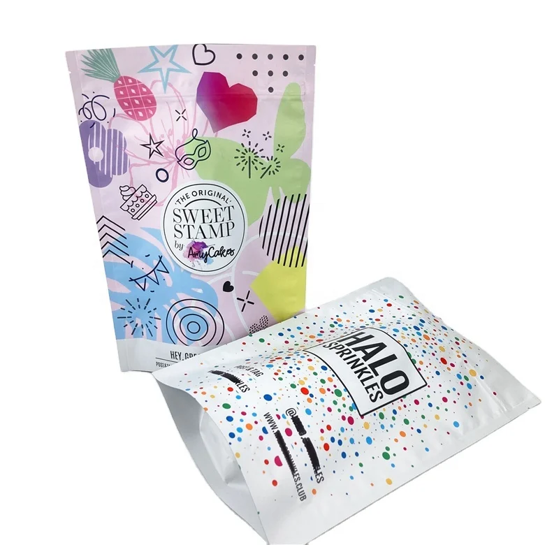 Custom Heat Seal Bags 250G Coffee Scrub Packaging Pouch Custom Printed Aluminum Foil Plastic Bag For 16Oz 1Kg Bath Salt