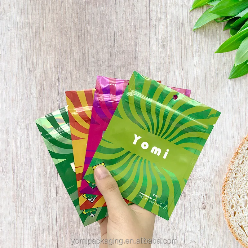 zip bag pack plastic child resistant pouch logo pouches ziplock mylar bags custom printed resealable packaging bags