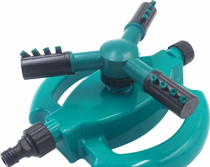 360 degree rotary sprinklers automatic tandem ABS plastic garden sprayer 3 arm water sprinkler