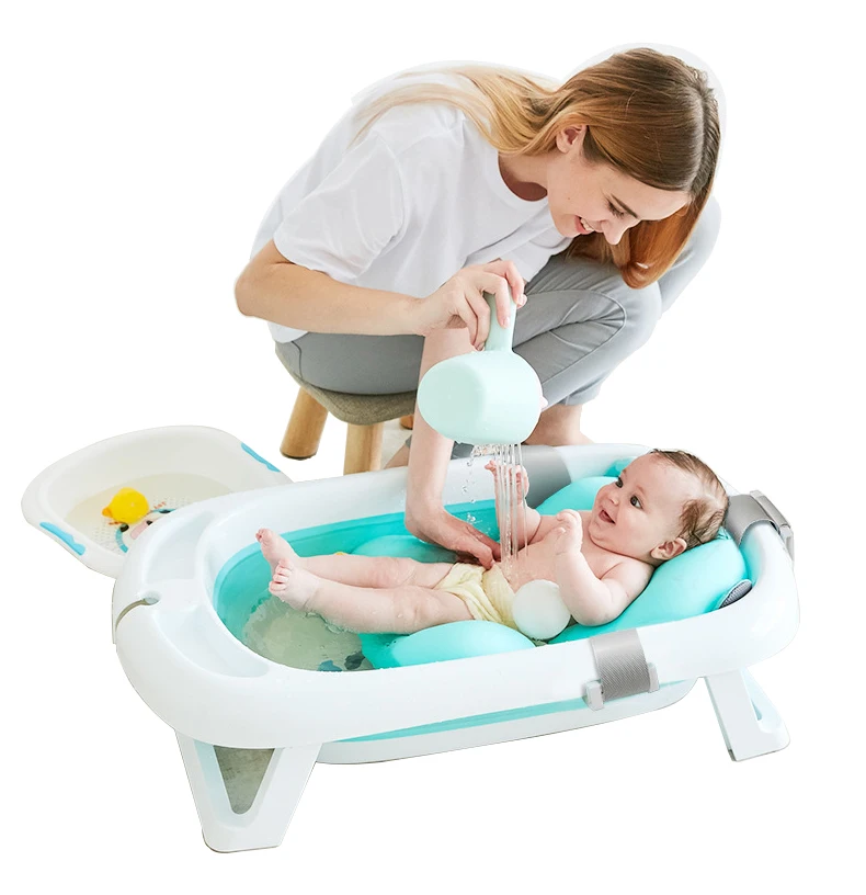 Factory direct OEM logo color portable kids folding baby bath tub bathtub for newborn