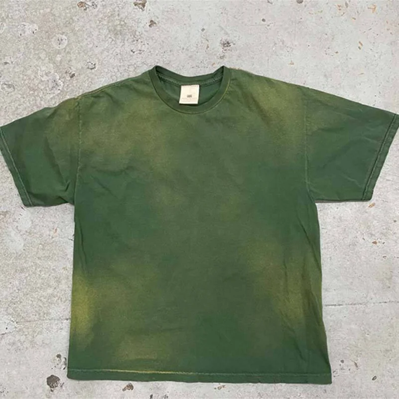 T Shirt Sun Faded Acid Washed Custom Vintage Distressed Men Sun Faded T Shirt