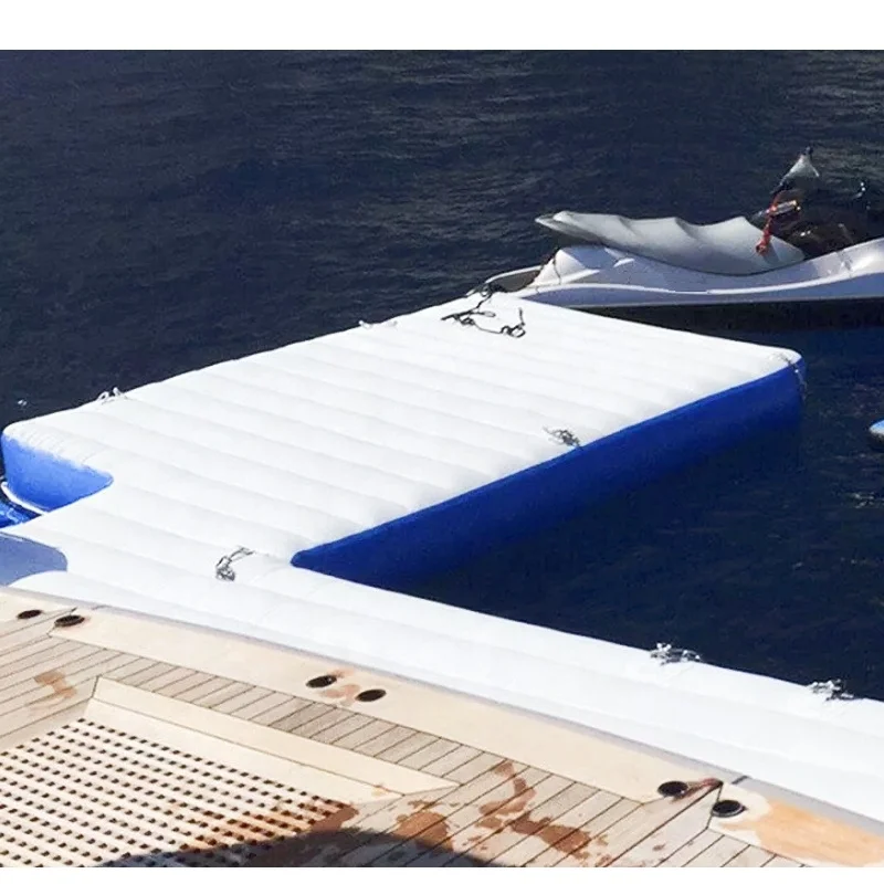 Inflatable jet ski dock floating Swim Island Floating Raft Inflatable foil Water Jet Ski U Dock Floats Platform jet ski floating dock