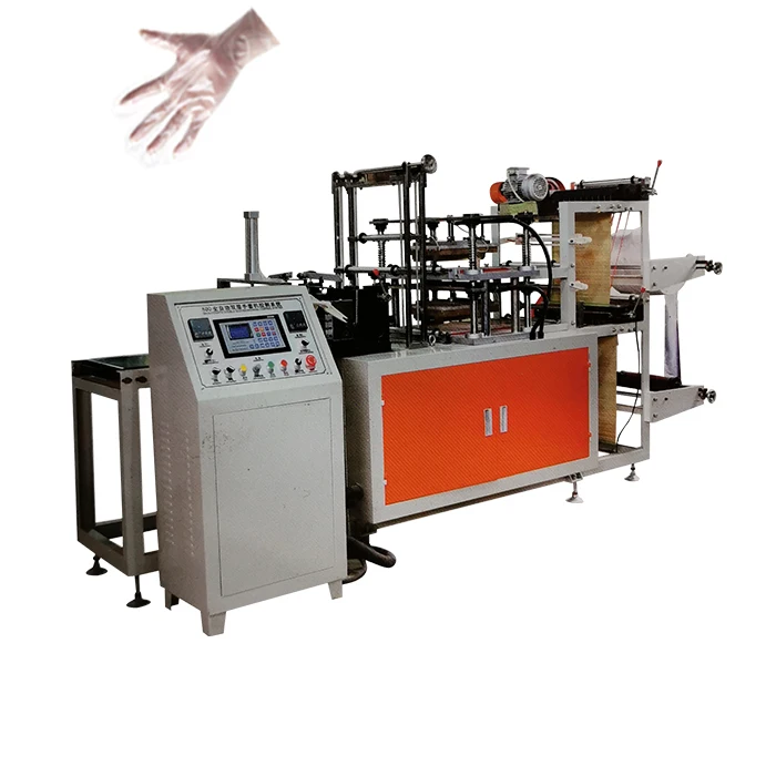 Disposable plastic long gloves making machine/long hands gloves making machine