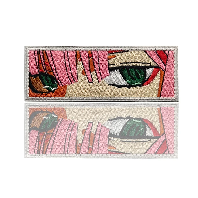 Anime People Factory Customized  String Cloth Emblems With Strong Fasteners New Styles Embroidery Emblems With Fasteners Sticker