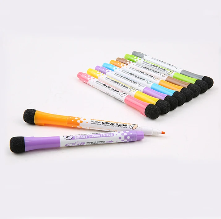 Erasable Magnetic Whiteboard Art Marker Pen with Felt Eraser and Magnets for home office school