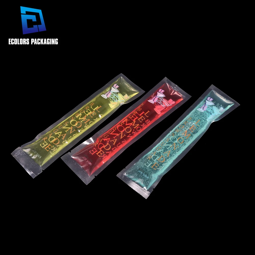 custom logo wholesale transparent heat seal frozen yogurt sticks mold packaging cube plastic popsicle ice pop bags
