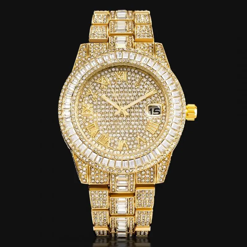 SuperGS Custom Luxury Hip Hop Mechanical Stainless Steel VVS Diamond Watch Moissanite Iced Out Watch