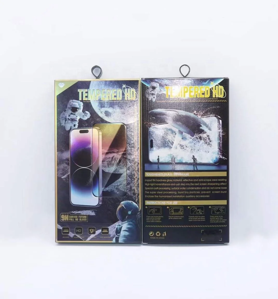 Latest Design 9H Tempered Glass Screen Protectors Retail Packaging Box