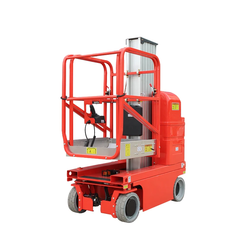 
8m Hydraulic Mobile One Man Telescopic Aluminum Single Mast Lift 