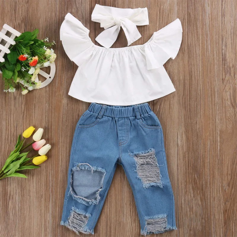 
Wholesale New Arrival Fashion Kids Summer Clothing Sets Baby Girl Set Clothes 2pcs 