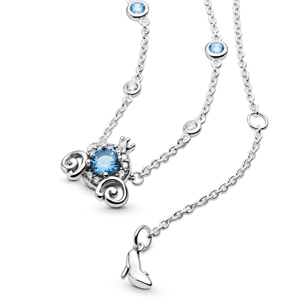 925 Sterling Silver Earrings Pumpkin Car Crown series Ring Shining zircon Eternity Earrings Fashion Necklace women jewelry gift