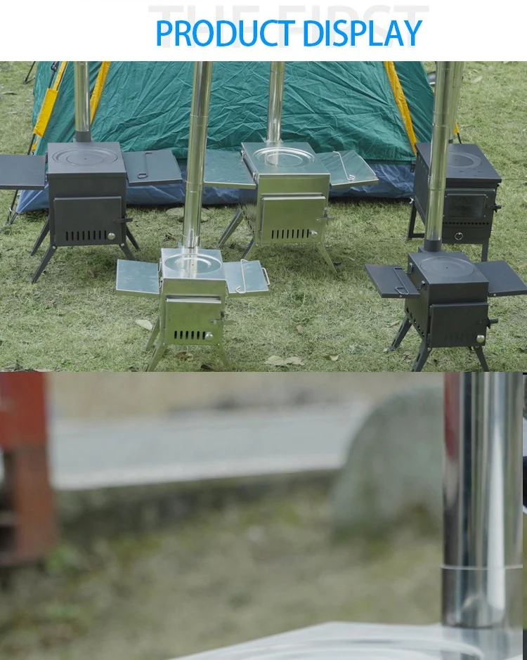 Barbecue Smoke Stove Rack Portable Folding Camp Outdoor Mini Wood Burning Cooking Smokeless Indoor Biomass Wood Sawdust Pellets