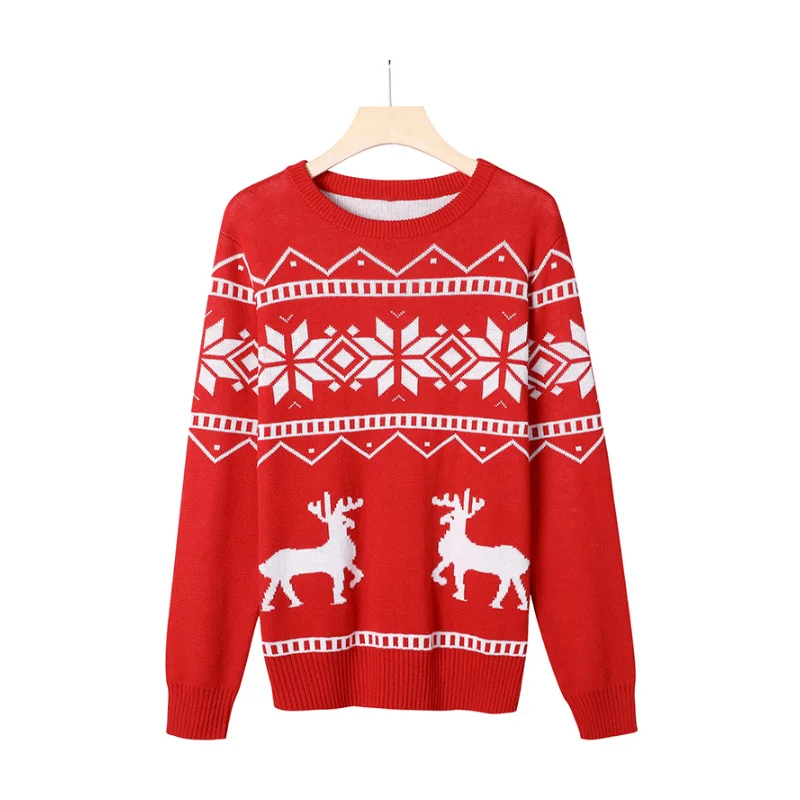 Customization merry christmas clothes fashion sweater women christmas sweaters for adults chunky knit sweater