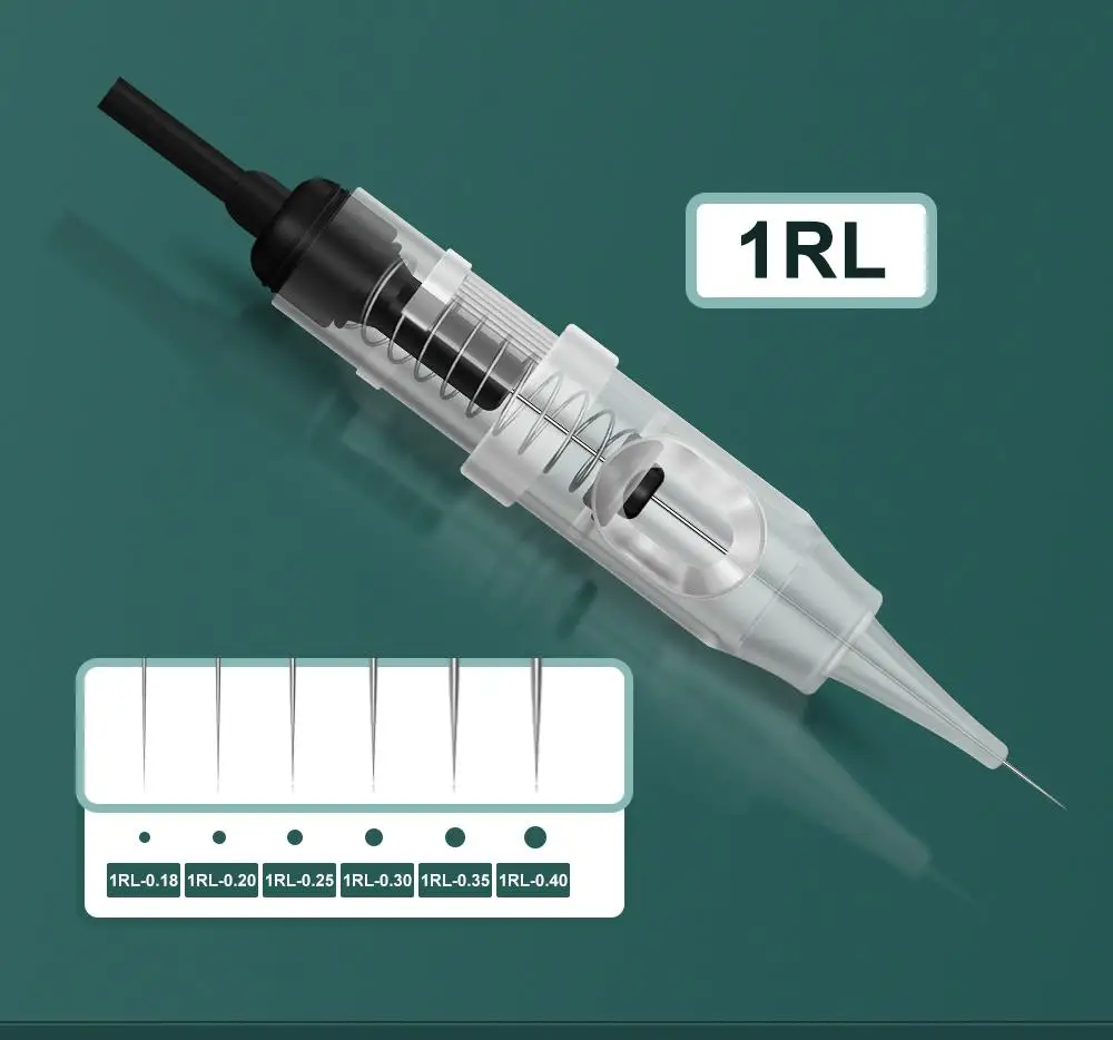 316 stainless steel Cartridge Needles Disposable  0.18/0.2/0.25/0.3/0.35/0.4MM 1RL