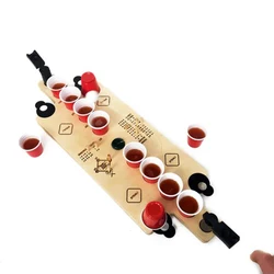 Bar Pub Games Desktop 2-In-1 Party Baseball Beer Pong Wooden Drinking Game For Adults
