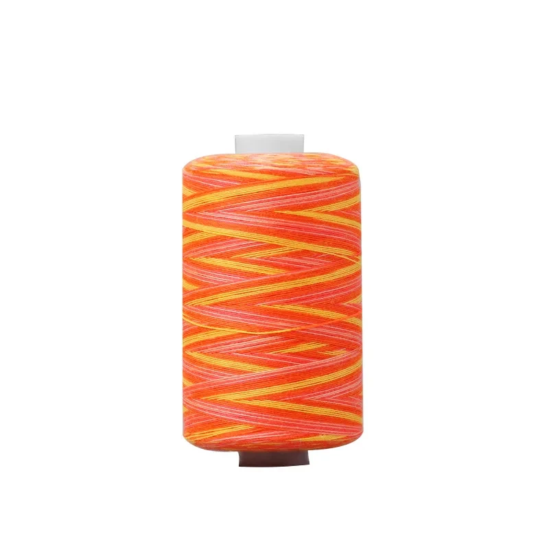 New High Quality Sewing 1000 Yards Rainbow Gradient Line Colorful Polyester Thread Suitable For Sewing Needlework