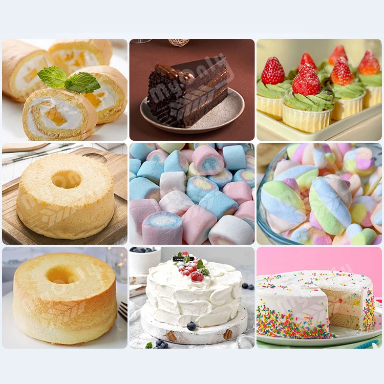 marshmallow production line with dough aerator