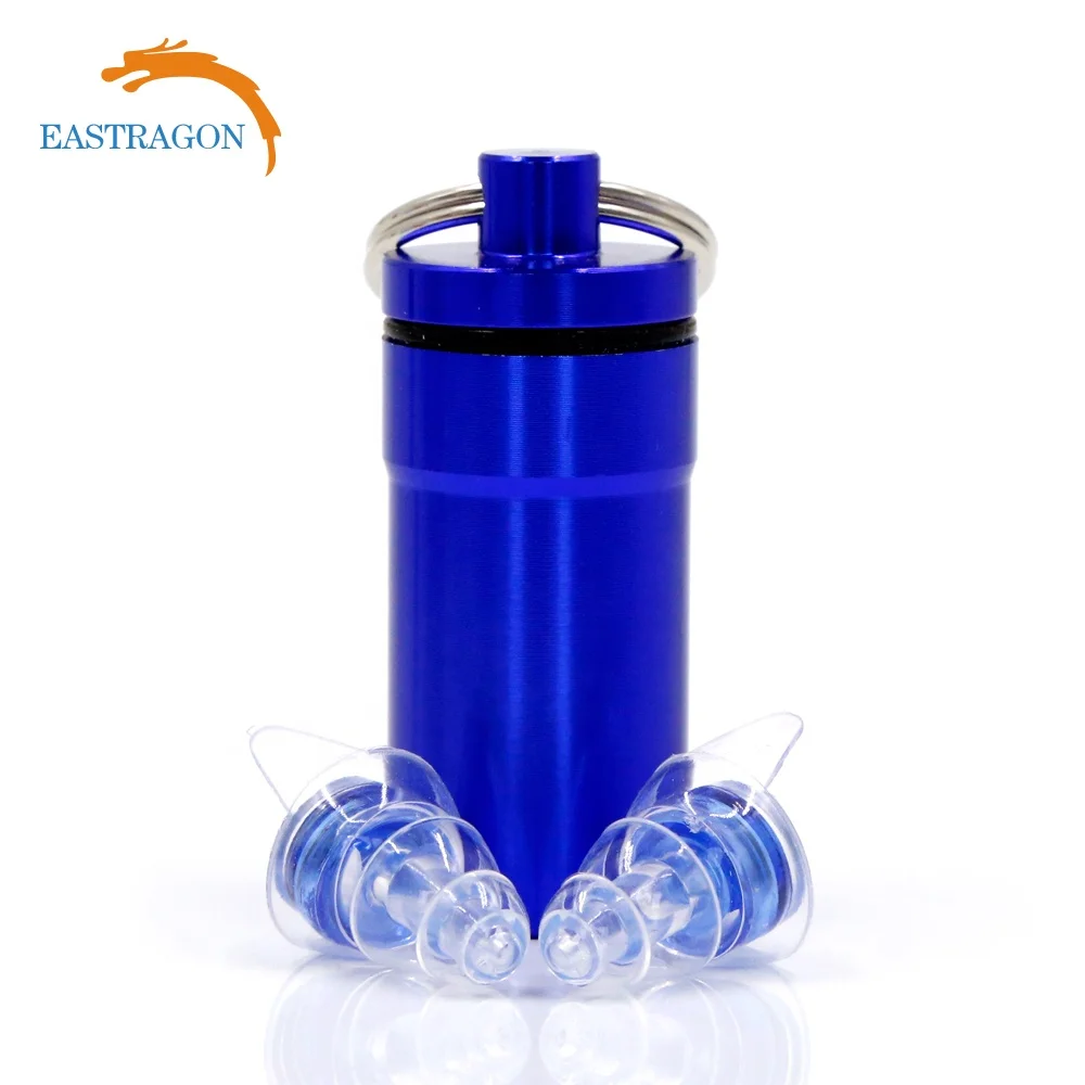 musician silicon ear plug for noise reduction with aluminum tube