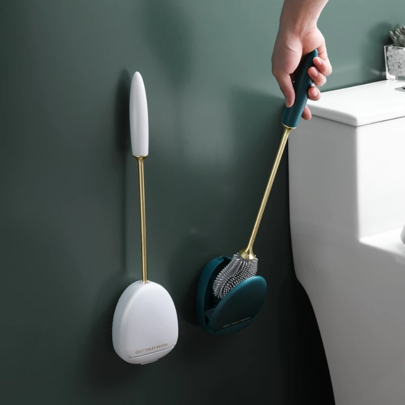 Sanga New TPR Household Cleaning Tools & Accessories Automatic Wall Mounted Plastic Cleaning Toilet Brush for Bathroom