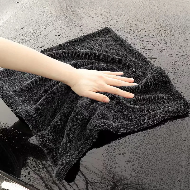 Micro Fiber Pile Auto Care Microfibre Detailing Microfiber Car Wash Cleaning Cloth Twisted large twist Loop drying Towel for car