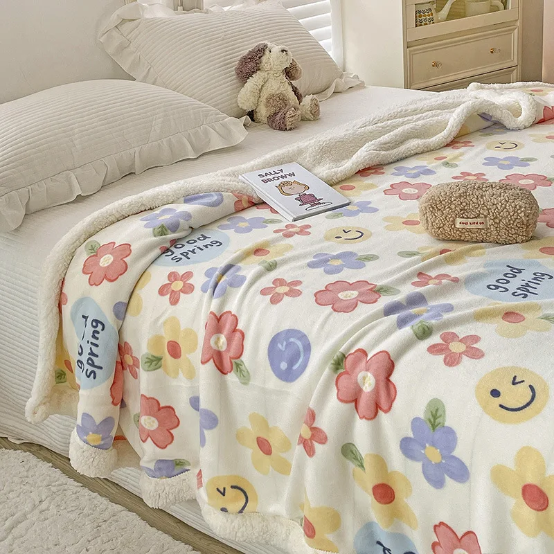 Custom Luxury Warm Fabric Customized soft Sherpa Throw Fleece Blankets And Throws For Winter