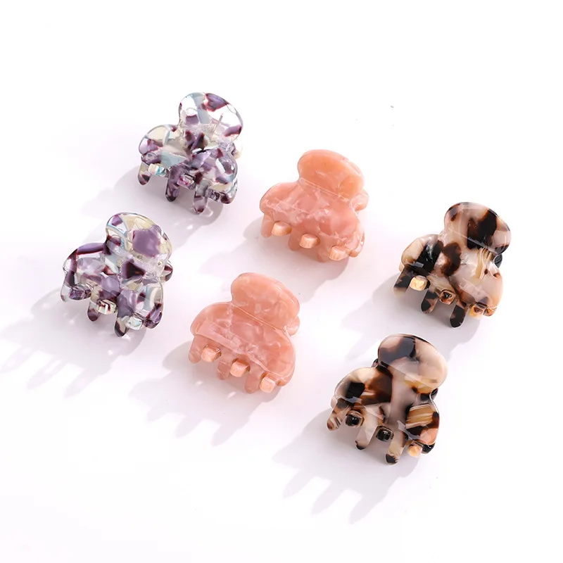Fashion high quality Hair Accessories elegant ins floral marble small Hairpin Hair Clip Claws For women girl