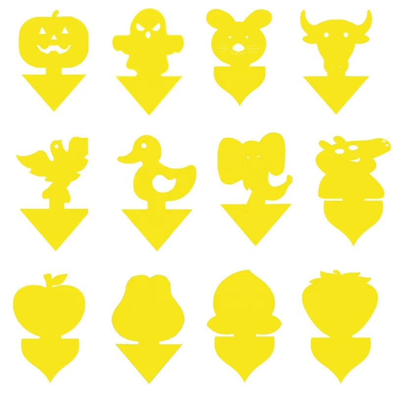 Factory Direct Sale Insect Traps Sticky Horticulture Vegetables Cartoon Shape Fruit Fly Sticky Traps For Insect Trap