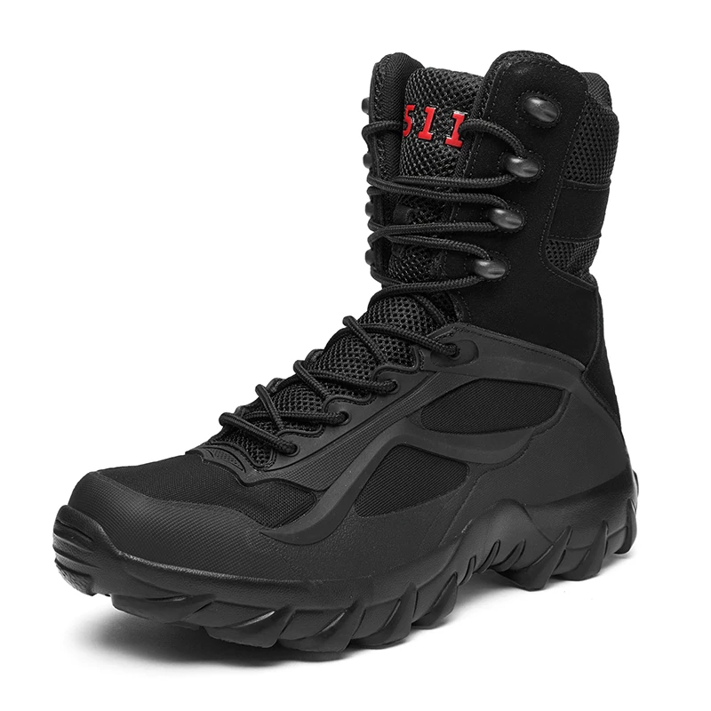 Factory Outlet Middle East Black Sand Colors Long High Cut Top Quality Tactical Combat Boots Cleats Zapatos para Combat
