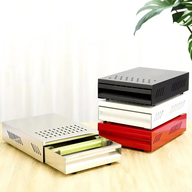 The Best Price Black Red Sliver Color Stainless Steel Unique Cafe Tamping Coffee Knock Box Drawer